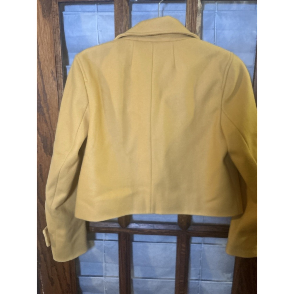 Cartonnier for Anthropologie Women's Yellow Wool Blend Double Breasted Blazer - Picture 5 of 6